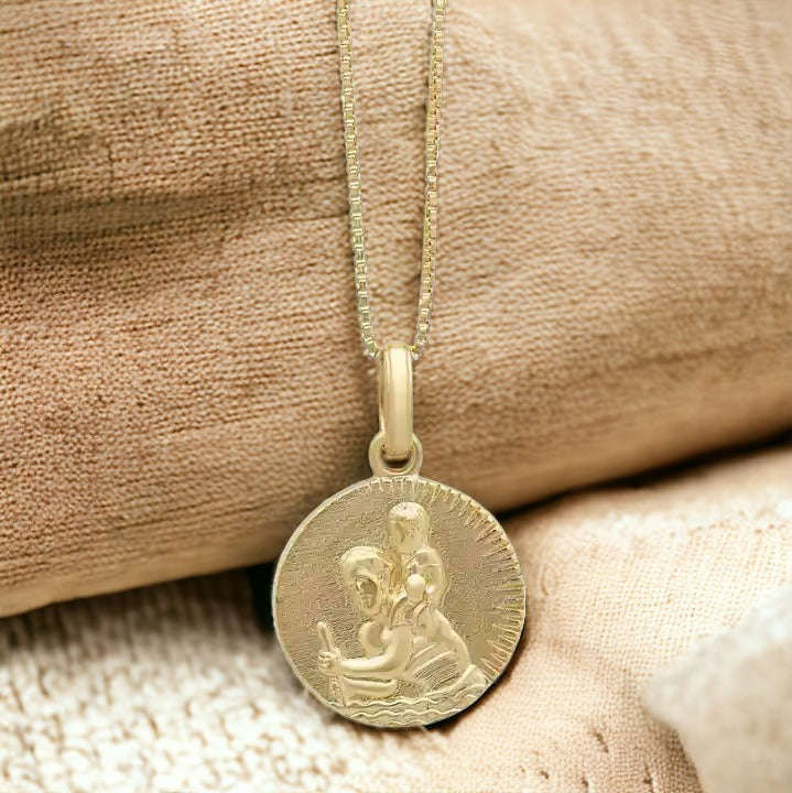 Gold Seeker St Christopher Necklace