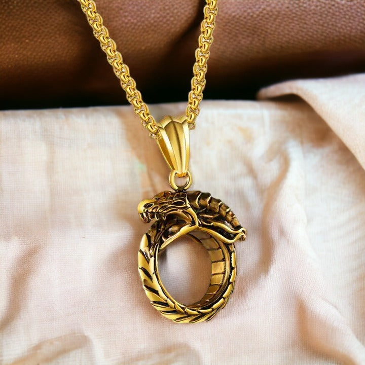 Gold Viking Spirit Animal Necklace