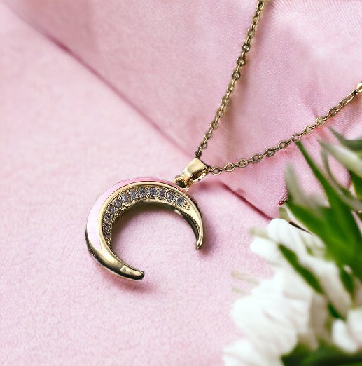 Golden Lunar Glow Necklace