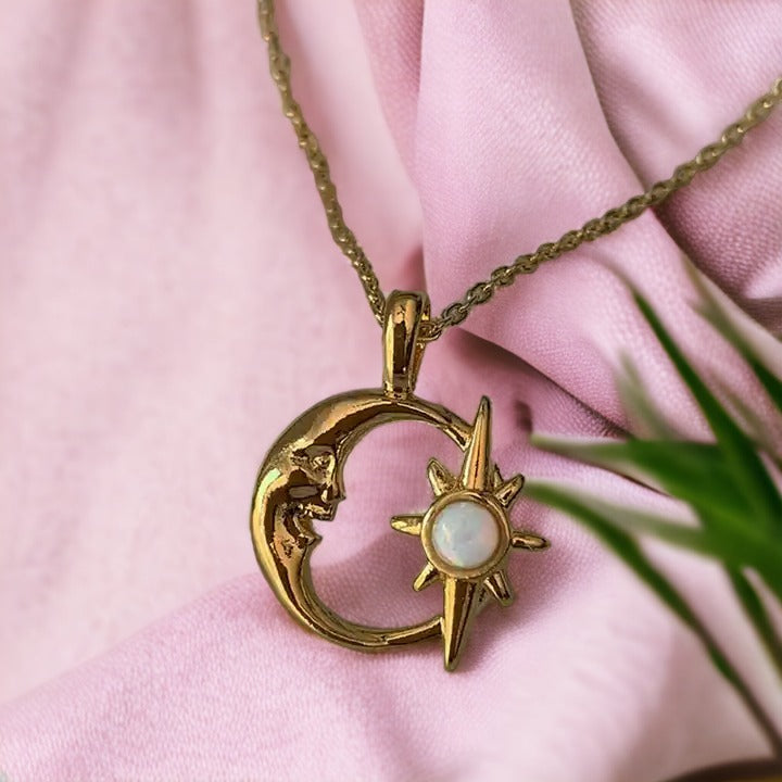 Golden Lunar Orbit Necklace