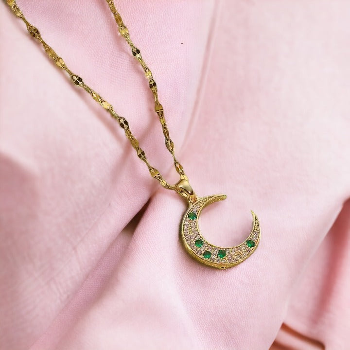 Golden Lunar Twilight Necklace