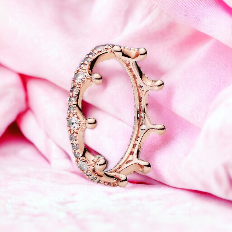 Golden Rose Charm Ring