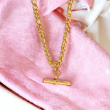 Golden Sophistication T-Bar Necklace