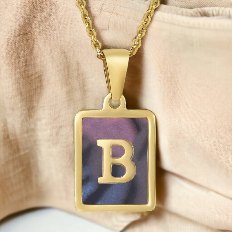 Graceful Glyph Initial Necklace