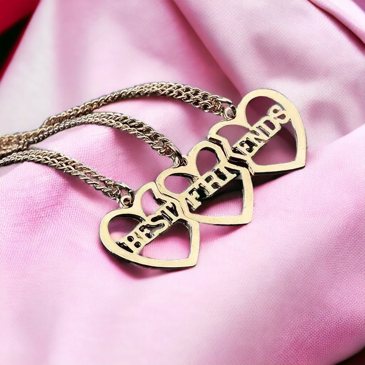 Heart Bond Best Friend Necklace Gold