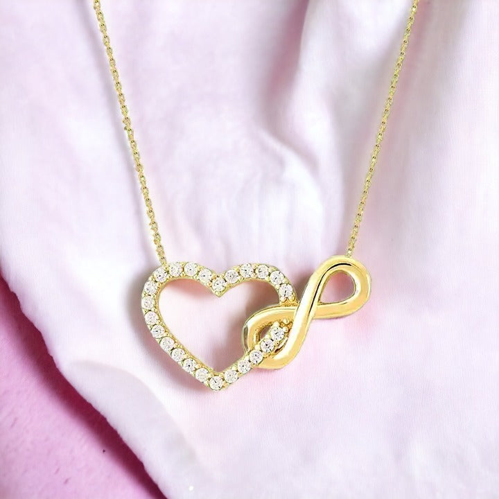 Heart Eternity Gold Necklace