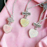 Heartfelt Bond Trio Best Friend Necklace