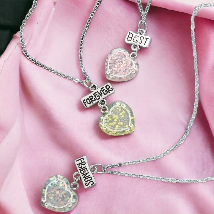 Heartfelt Bond Trio Best Friend Necklace