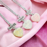 Heartfelt Bond Trio Best Friend Necklace