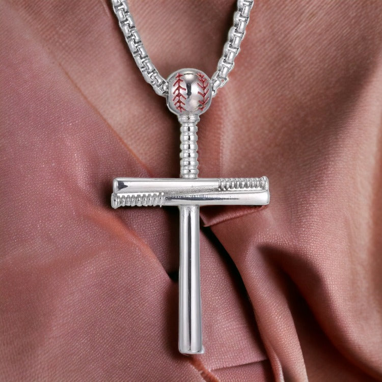 Holy Light Silver Cross Necklace