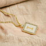 Gentle Gleam Initial Necklace