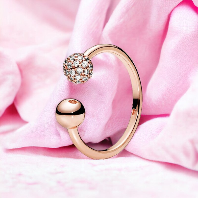 Jeweled Rose Gold Ring