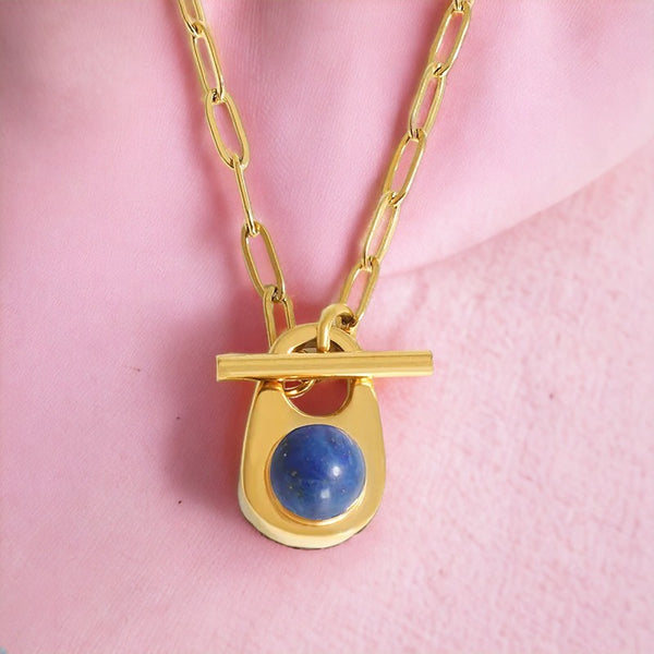 Gold Lapis Royal Blue Necklace