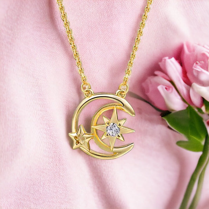 Lunar Charm Gold Necklace