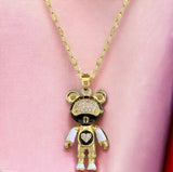 Luxury Gold Teddy Necklace