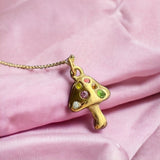 Gold Magic Mushroom Necklace