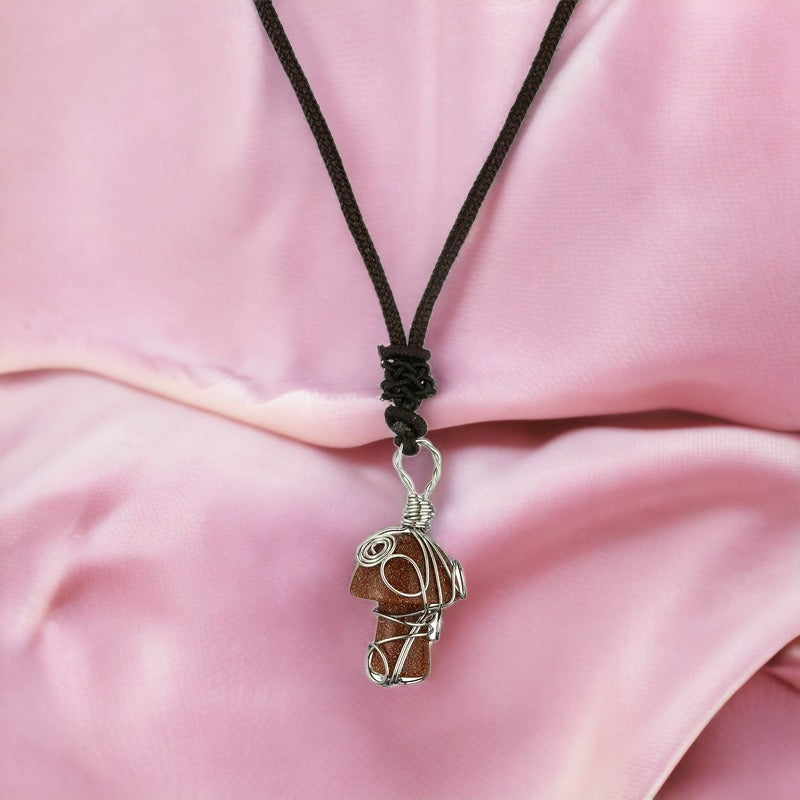 Natural Mushroom Garden Necklace