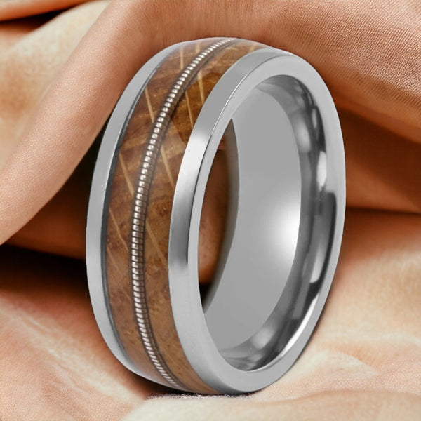 Noble Grey Tungsten Ring