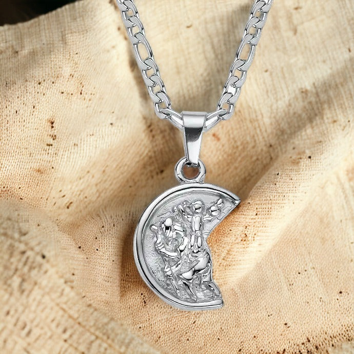 Old Silver St Christopher Necklace