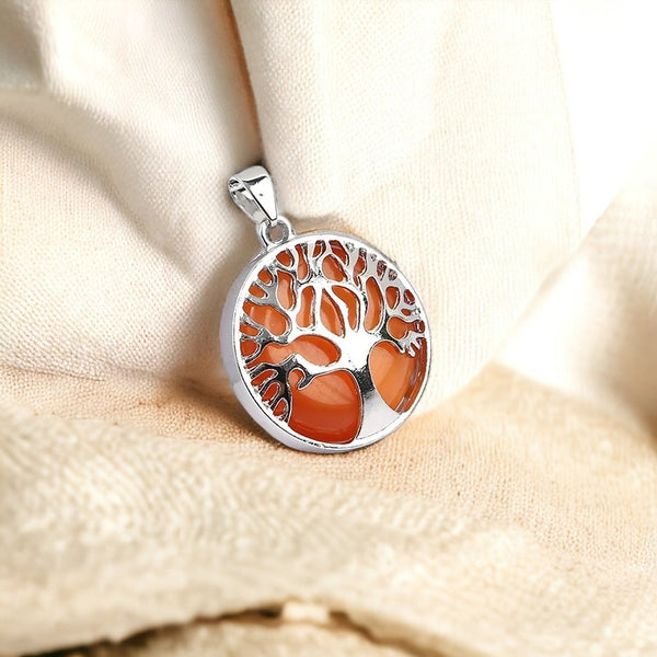 Orange Tree Of Life Necklace