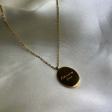 Oval-February-Birth-Month-Gold-Flower-Necklace