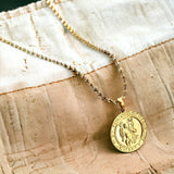 Safe Path Gold St Christopher Necklace