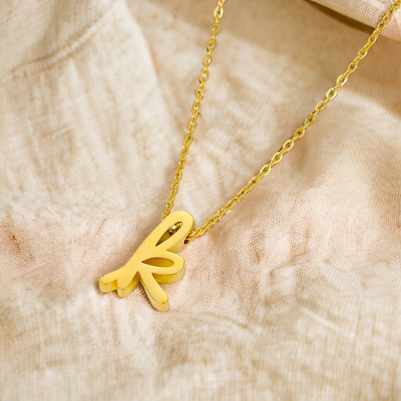 Petite Pendant Initial Necklace