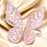 Dainty Butterfly Flourish Ring