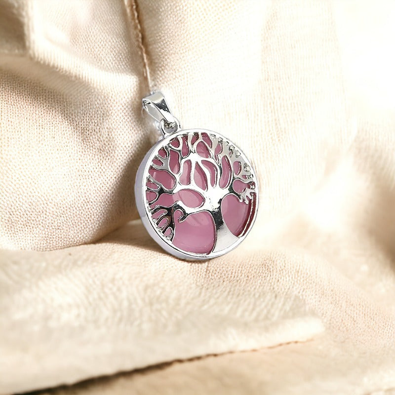 Pink Tree Of Life Necklace