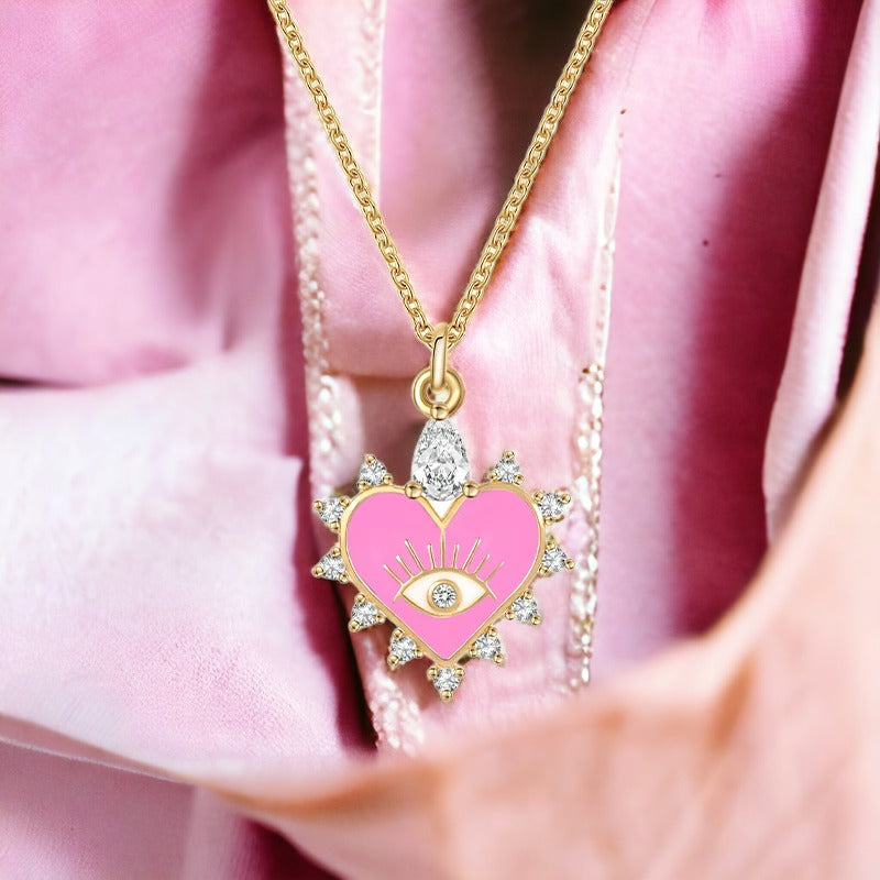 Pink Visionary Evil Eye Necklace