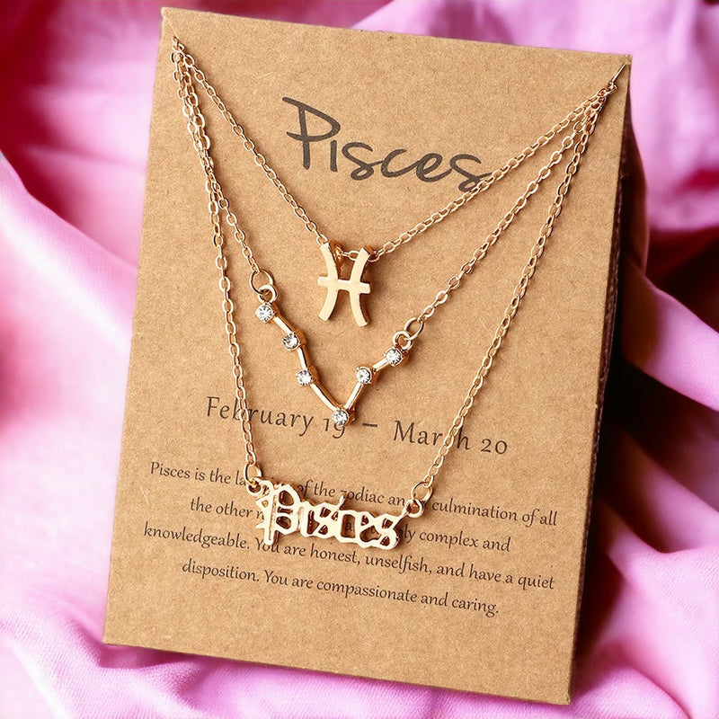 Pisces Dainty Layered Necklace