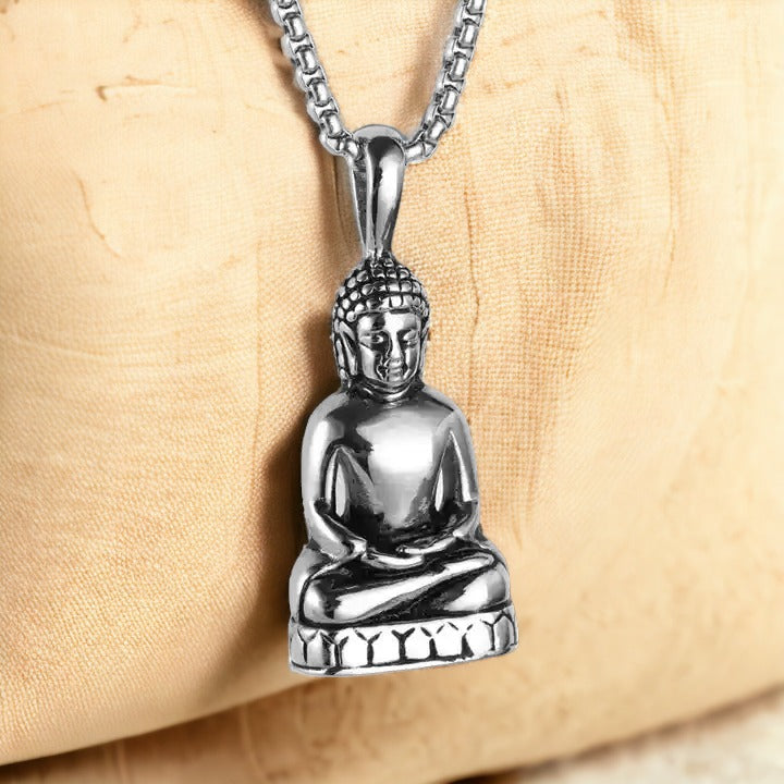 Pure Buddha Necklace Silver