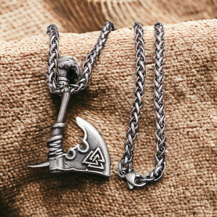 Raven Skull Viking Necklace