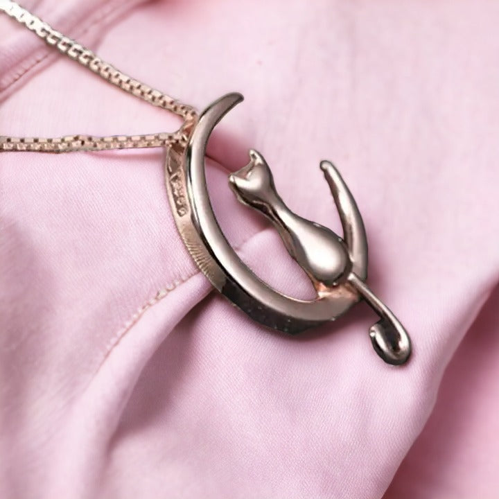 Rose Crescent Moon Necklace