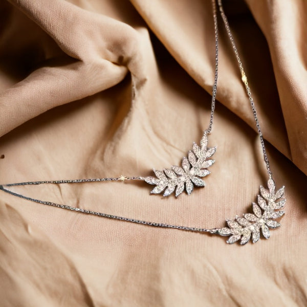 Seasons Silver Leaf Necklace