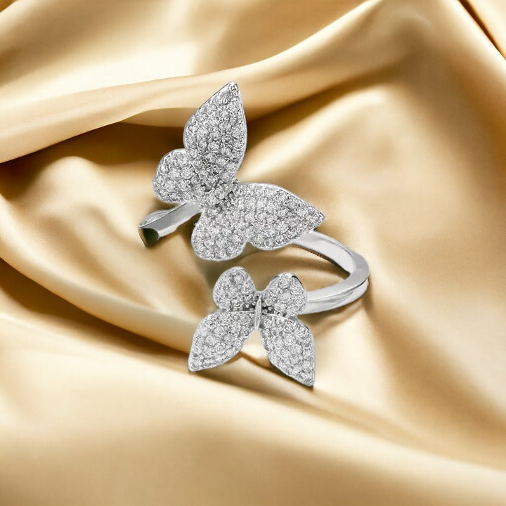 Silver Captivating Butterfly Ring