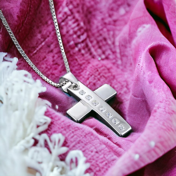 Silver Cross of Enlightenment Necklace