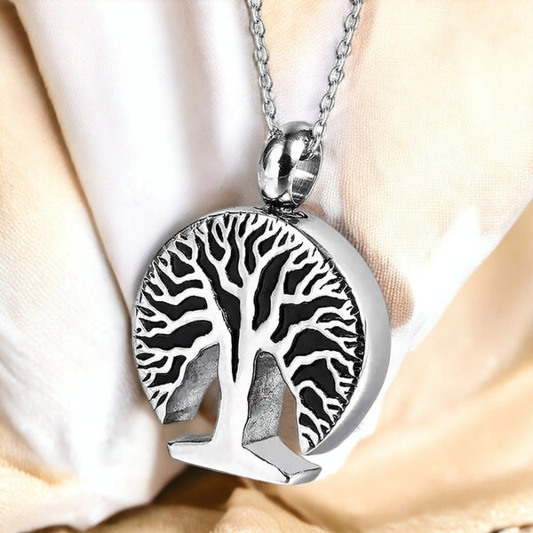 Silver Infinite Nature Tree Necklace