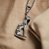 Silver Timeless Egyptian Cat Necklace