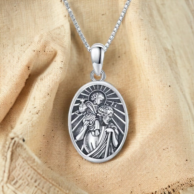 Silver Wanderer St Christopher Necklace