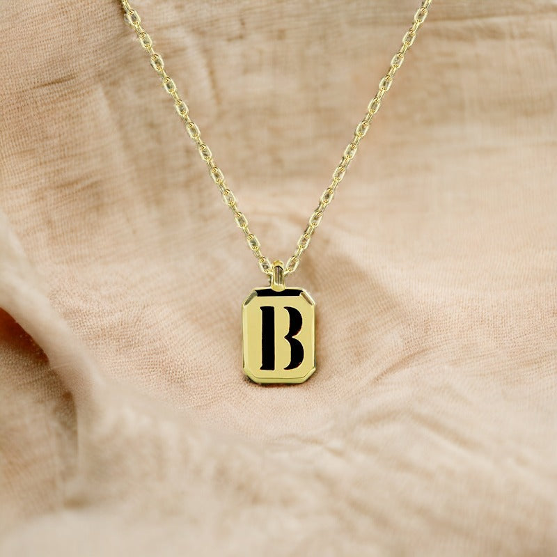 Sleek Script Initial Necklace