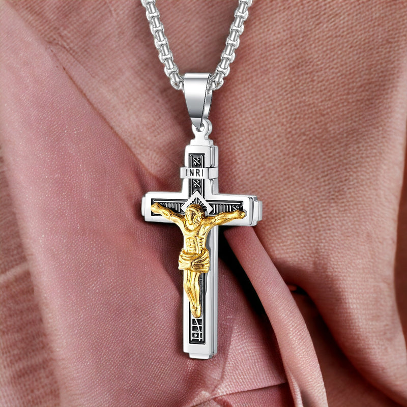 Spirit Cross Necklace Silver