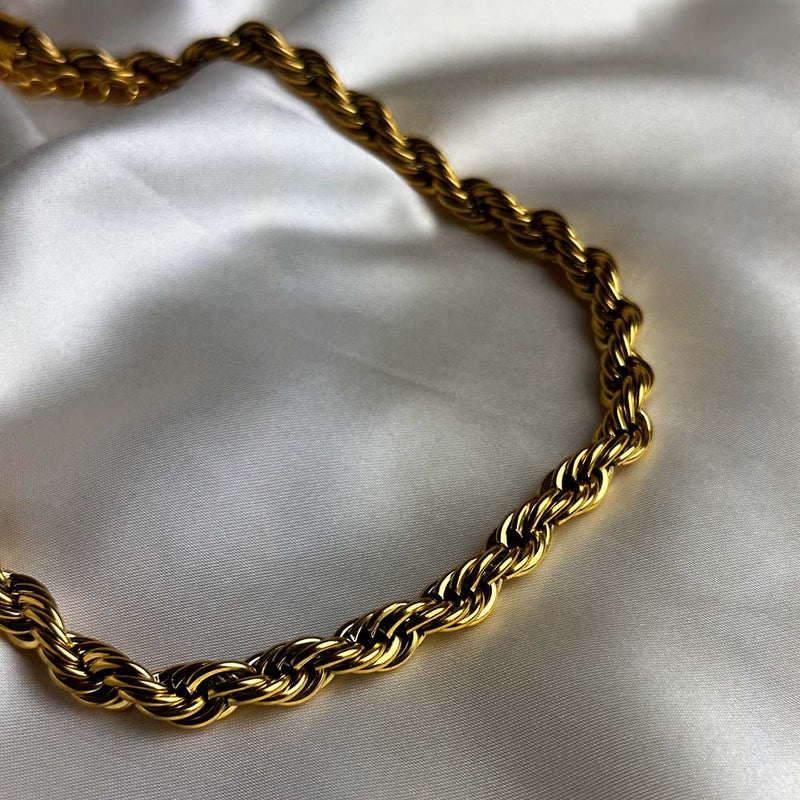 Stainless-Steel-and-Gold-Thick-Twisted-Chain-Necklace