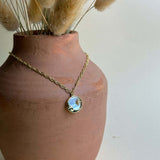 Sun Moon 18kt Gold Plated Stainless Steel Necklace