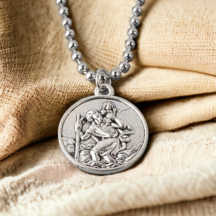 The Guide Silver St Christopher Necklace