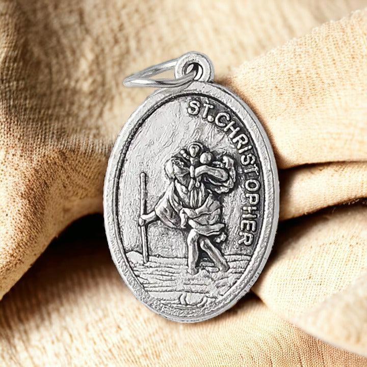 The Light Silver St Christopher Necklace