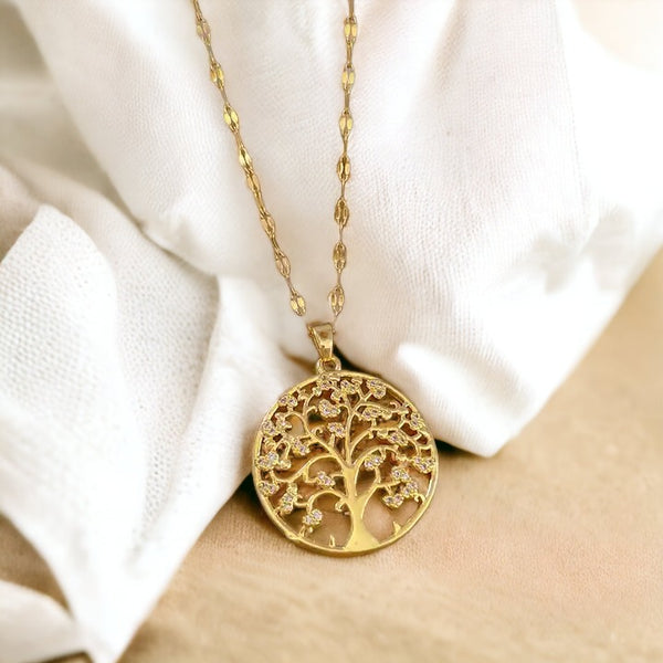 Timeless Tree Of Life Necklace Gold