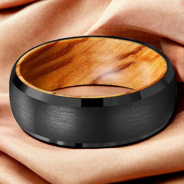 Wooden Touch Tungsten Ring