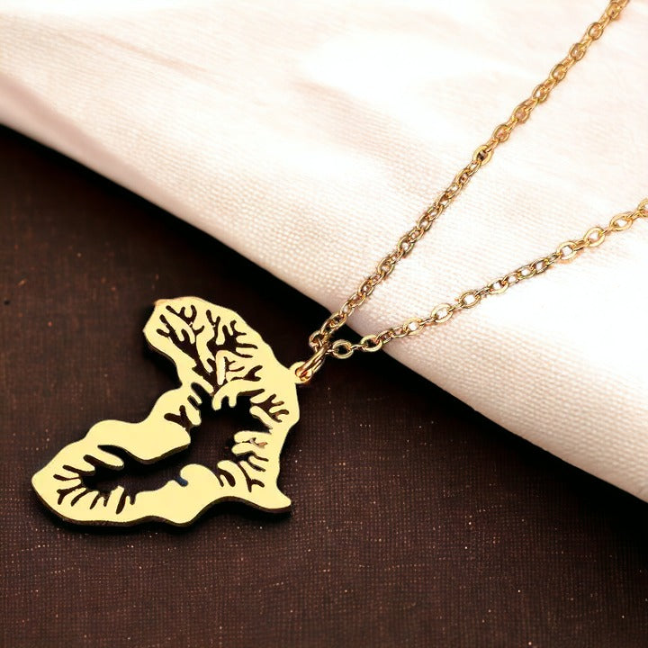 Tree of Prosperity Africa Gold Necklace