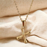 Trendy Slim Gold Initial Necklace